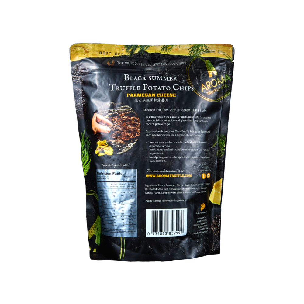 Black Summer Truffle Chips (Parmesan Cheese)